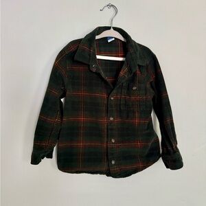 Old Navy Plaid Corduroy Button Up